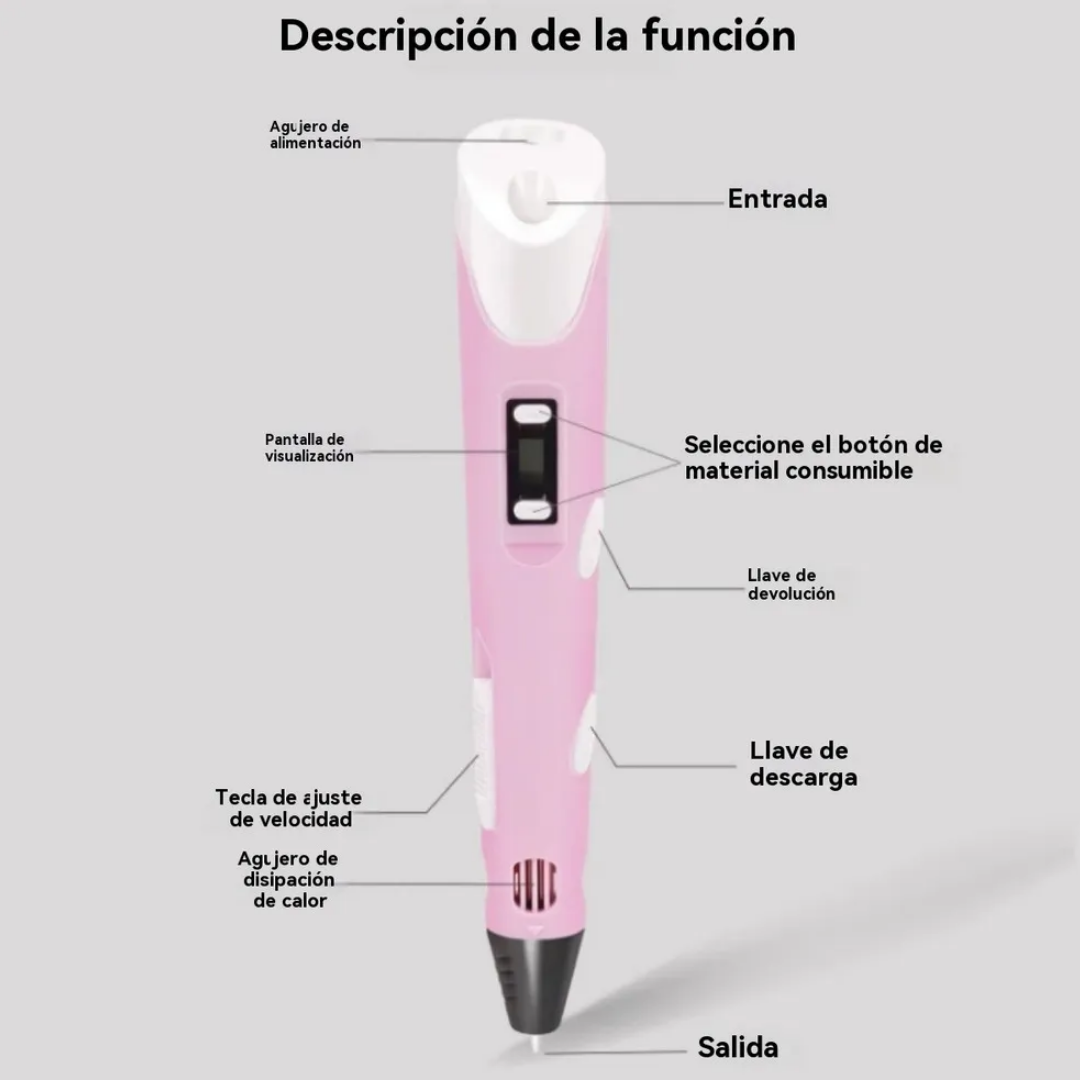 LAPIZ 3D ✨ “Convierte tus ideas en figuras reales con un solo trazo.”