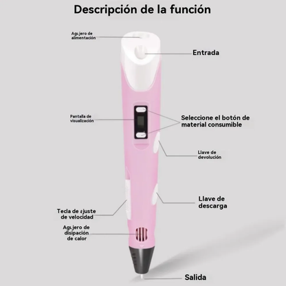 LAPIZ 3D ✨ “Convierte tus ideas en figuras reales con un solo trazo.”