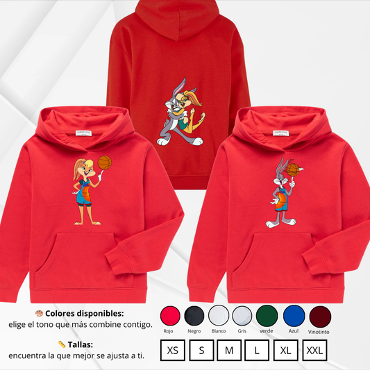 Hoodies Bugs y Lola PACK X 2 UND